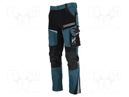 LAHTI PRO Petos de Trabajo Slim-fit Turquesa y Negro XL