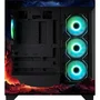 BitFenix Caja de PC CETO Premium Volcano - Semitorre ATX sin Fuente - 4 Ventiladores A-RGB 120 mm - Negra