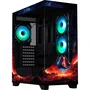 BitFenix Caja de PC CETO Premium Volcano - Semitorre ATX sin Fuente - 4 Ventiladores A-RGB 120 mm - Negra