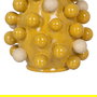 Jarrón Amarillo-Blanco Cerámica 21 X 21 X 26 cm
