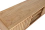 DKD Home Decor Mueble TV Scandi para salón con 2 puertas y 3 estanterías, en madera de Mindi, 160 x 45 x 50 cm