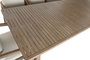 DKD Home Decor Mesa Comedor Terraza y Jardín Roda Marrón y Beige 100 x 76 x 260 cm Set 11 Piezas Acacia