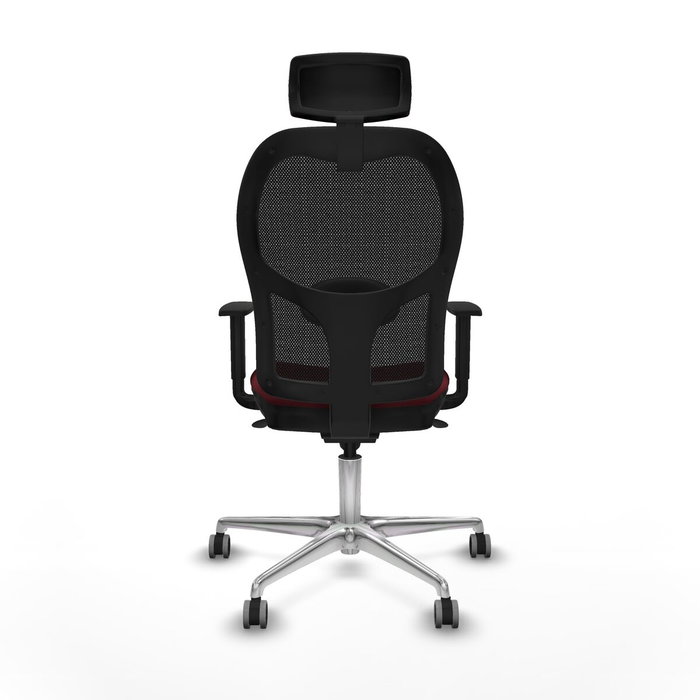 PIQUERAS Y CRESPO Silla de oficina Jorquera con mecanismo Sincro, Similpiel Granate y Malla Negra PIQUERAS Y CRESPO Silla de oficina Jorquera con mecanismo Sincro, Similpiel Granate y Malla Negra
