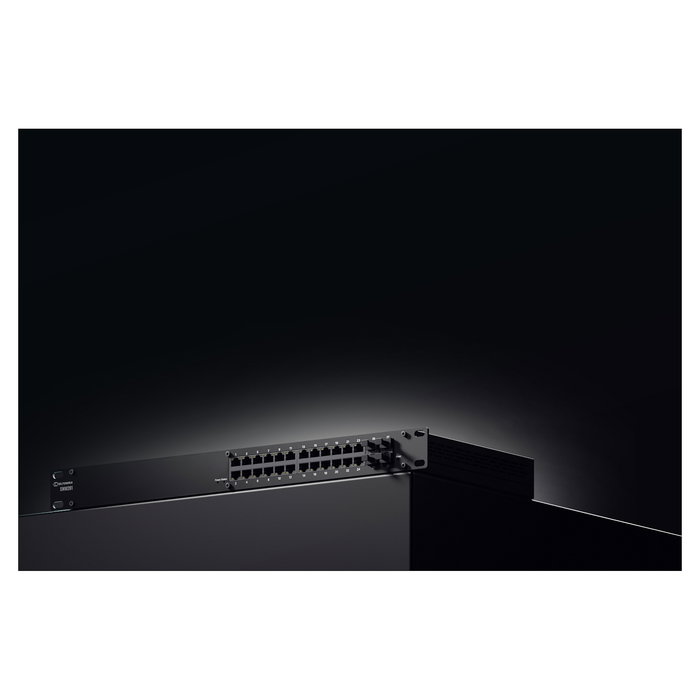 Teltonika Switch SWM281 - Switch Gestionado L2+ de 24 Puertos Gigabit, 4 Ranuras SFP, Montaje en Rack 19", Negro
