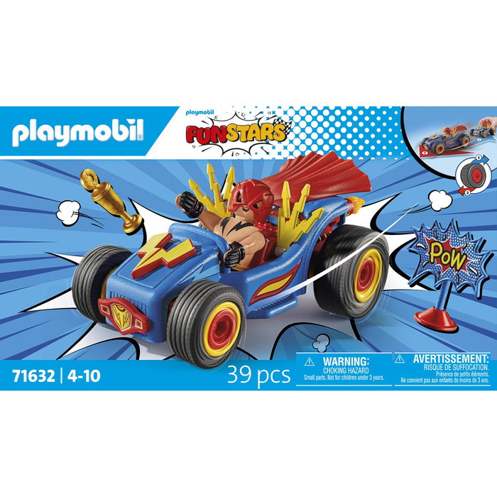 Playmobil 71632 Luchador Funstars Kart Racing con Accesorios +4 Años