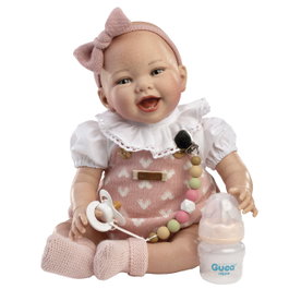 Guca Muñeca Reborn Abril 42 cm con Biberón - Edad +6 años