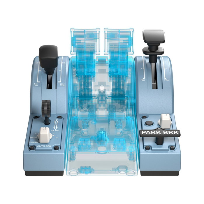 Thrustmaster TCA Quadrant Add-On Airbus Edition Negro y Azul