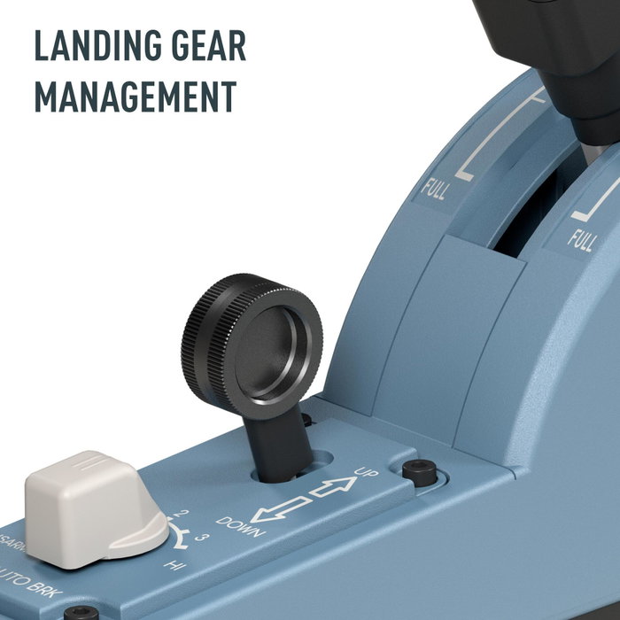 Thrustmaster TCA Quadrant Add-On Airbus Edition Negro y Azul