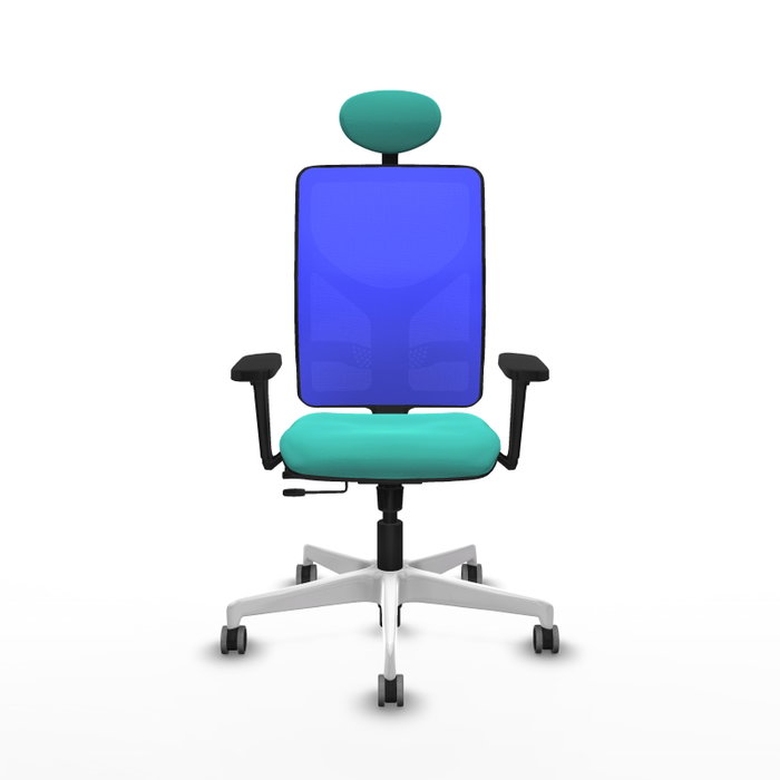PIQUERAS Y CRESPO Silla de oficina Motilla con Mecanismo Sincro/Traslack Turquesa y Azul