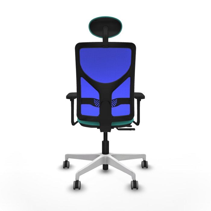 PIQUERAS Y CRESPO Silla de oficina Motilla con Mecanismo Sincro/Traslack Turquesa y Azul