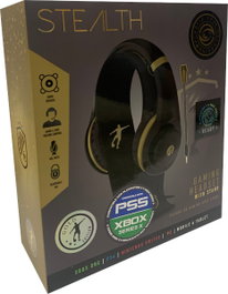 SH-STEALTH Stealth Gaming Headset con soporte Gold & Black Edition