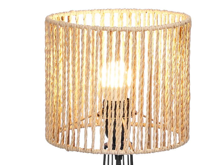 Giftdecor Lámpara Sobremesa Base Tulipa Cuerda Metal Papel Negro Natural 20x28x20 cm (Set de 4) Giftdecor Lámpara Sobremesa Base Tulipa Cuerda Metal Papel Negro Natural 20x28x20 cm (Set de 4)