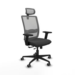 PIQUERAS Y CRESPO Silla de oficina Haches Gris oscuro y Gris