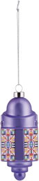 Alessi Bola de Navidad en Cristal Soplado Decorada a Mano Morada
