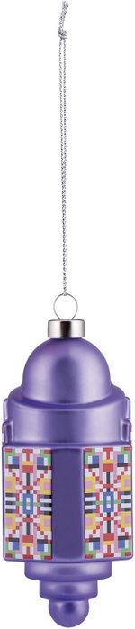 Alessi Bola de Navidad en Cristal Soplado Decorada a Mano Morada Alessi Bola de Navidad en Cristal Soplado Decorada a Mano Morada