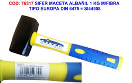 Sifer Maceta de Albañil 1 kg con Fibra Tipo Europa DIN 6475=SI44508