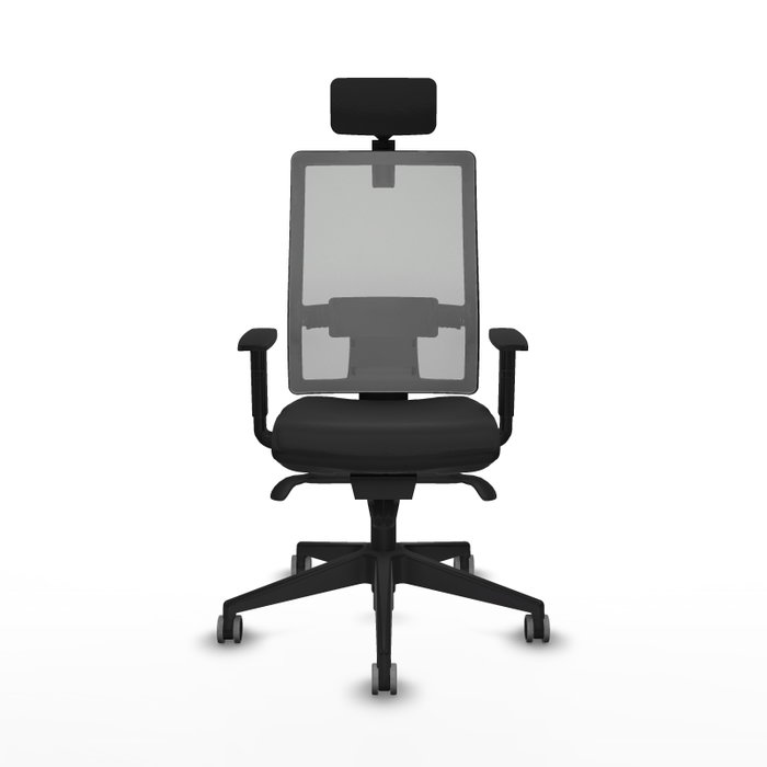 PIQUERAS Y CRESPO Silla de oficina Horna con mecanismo Sincro, Negro y Gris