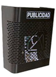 BTV Cesta de publicidad vertical pequeña negra