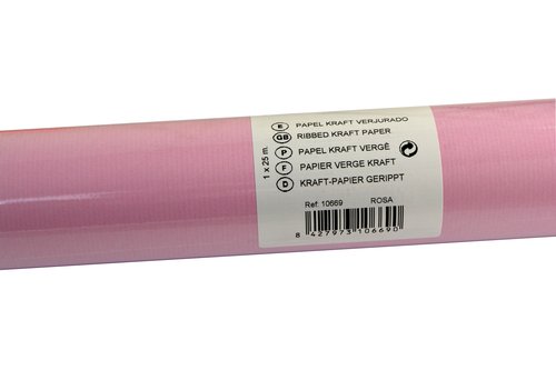Papel De Embalar Kraft Rollo Sadipal Fusion 1X25 M Rosa Papel De Embalar Kraft Rollo Sadipal Fusion 1X25 M Rosa