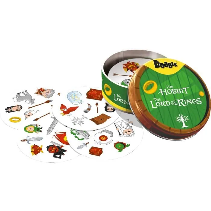 Asmodee Dobble: El Señor de los Anillos - ASM3558380128908 - Juego de cartas en francés Asmodee Dobble: El Señor de los Anillos - ASM3558380128908 - Juego de cartas en francés