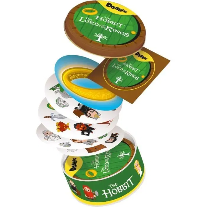 Asmodee Dobble: El Señor de los Anillos - ASM3558380128908 - Juego de cartas en francés Asmodee Dobble: El Señor de los Anillos - ASM3558380128908 - Juego de cartas en francés