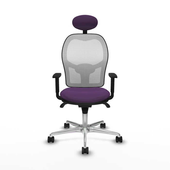 PIQUERAS Y CRESPO Silla de oficina Jorquera Morada y Blanca con Mecanismo Sincro PIQUERAS Y CRESPO Silla de oficina Jorquera Morada y Blanca con Mecanismo Sincro