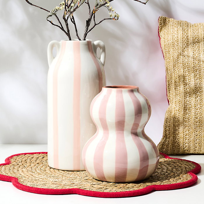 Home Deco Factory Jarrón Dolce Vita, 15 cm de altura, colores surtidos (amarillo, azul, rosa, verde)