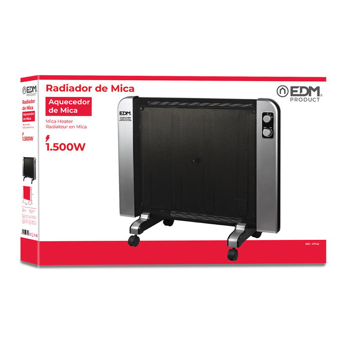 *ult.unidades* radiador de mica - modelo standard - 1500w - edm