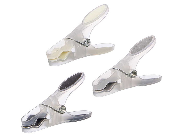 ALSEK Set de 36 Pinzas de Silicona Colores Neutros 8cm