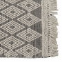 Ixia Alfombra Decorativa Tejido Blanco-Negro 80 x 150 cm