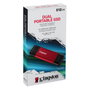 Kingston 512GB Dual USB-A/C Portable SSD, USB 3.2 Gen 2, Hasta 1050MB/s, Negro y Rojo
