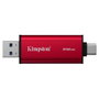 Kingston 512GB Dual USB-A/C Portable SSD, USB 3.2 Gen 2, Hasta 1050MB/s, Negro y Rojo