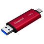 Kingston 512GB Dual USB-A/C Portable SSD, USB 3.2 Gen 2, Hasta 1050MB/s, Negro y Rojo