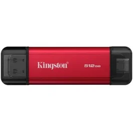 Kingston SPSD/512GB Disco Externo SSD Portable Dual 512GB USB Tipo-C y USB 3.2 Rojo