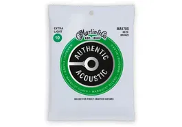 MARTIN Juego Acústica Authentic Silked Bronze 80/20 Extra Light 10-47
