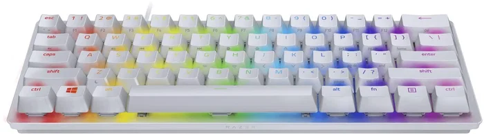 Razer Huntsman Mini Mercury Ed. Blanco QWERTY Internacional de EE.UU.