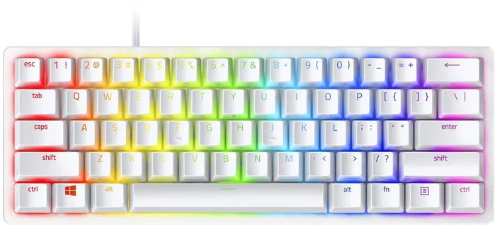 Razer Huntsman Mini Mercury Ed. Blanco QWERTY Internacional de EE.UU.