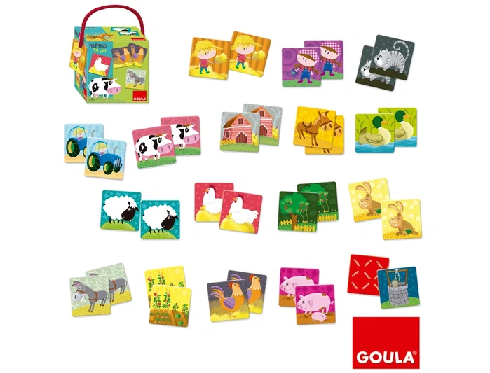 GOULA Memo Loto Granja Animales con piezas XL GOULA Memo Loto Granja Animales con piezas XL