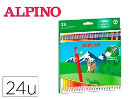 Alpino Lápices de Colores Borrables Caja 24 Unidades Colores Surtidos
