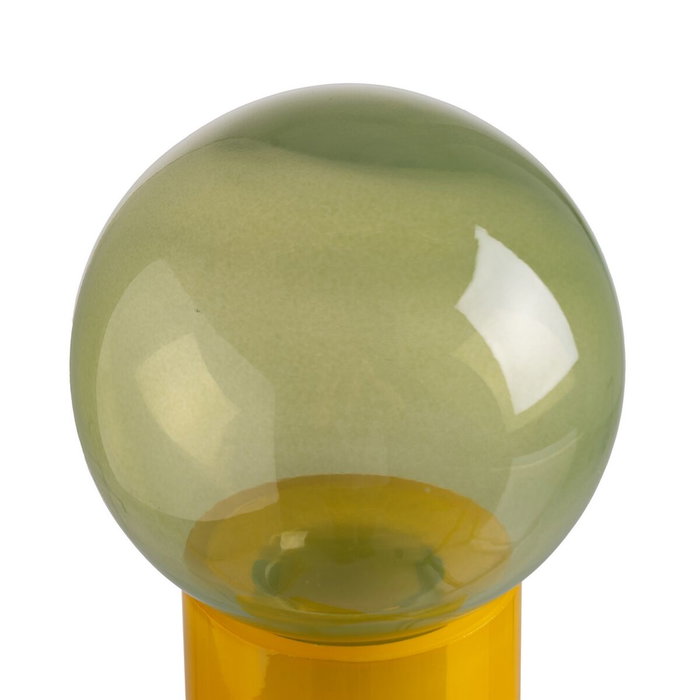 Ixia Figura Botella Verde-amarillo en Cristal Ixia Figura Botella Verde-amarillo en Cristal