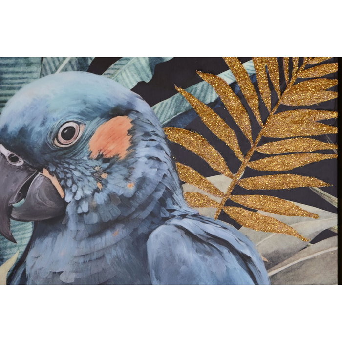 DKD Home Decor Cuadro Tropical Azul Negro (2 Unidades) 3.5 x 70 x 50 cm