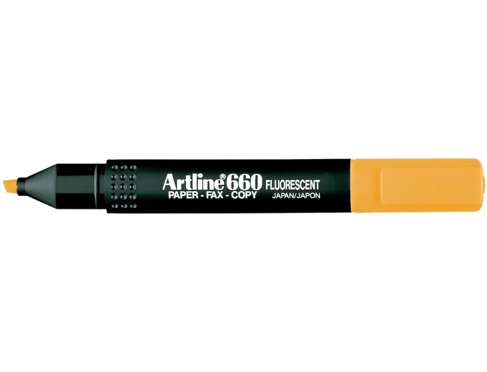 Artline Rotulador Fluorescente EK-660 Naranja Punta Biselada Trazo 1-5 mm