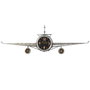DKD Home Decor Reloj de Pared Metal Avión Plateado