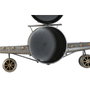 DKD Home Decor Reloj de Pared Metal Avión Plateado