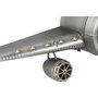 DKD Home Decor Reloj de Pared Metal Avión Plateado