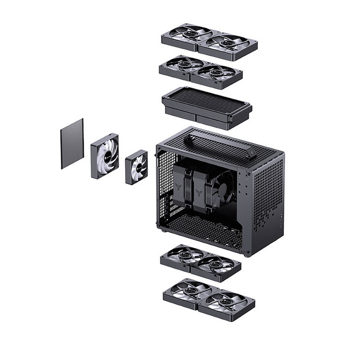 Jonsbo Z20 Micro-ATX con asa de transporte - negro