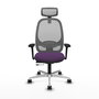 PIQUERAS Y CRESPO Silla de oficina Cilanco con mecanismo Sincro/Traslack, Morado y Gris