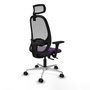 PIQUERAS Y CRESPO Silla de oficina Cilanco con mecanismo Sincro/Traslack, Morado y Gris