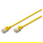 Digitus Patch Cord Cable Ethernet Red CAT 6A F/FTP RJ45, 2 m, Slim Design, Color Amarillo