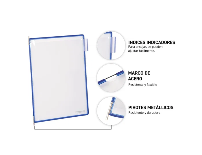 Djois Portacatalogo de Sobremesa con 10 Fundas DIN A4 Colores Surtidos